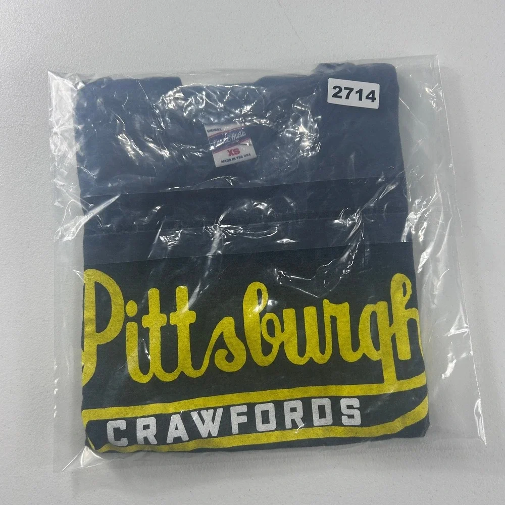 Charlie Hustle Pittsburgh Crawfords T-Shirt Unisex XS Gray Negro Leagues USA NWT